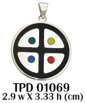 Earth Medicine Shield Pendant TPD1069 - Jewelry